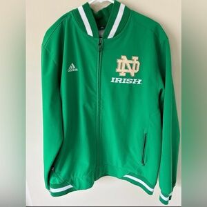 Adidas Large Green with White Accents Zip Up Jacket